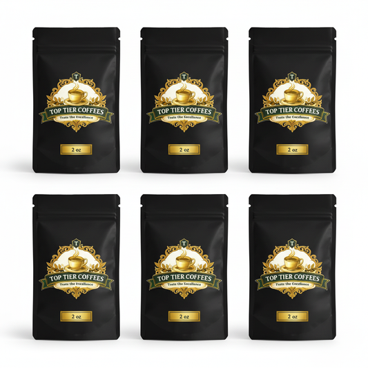 Six 2oz Coffee Sample Packs