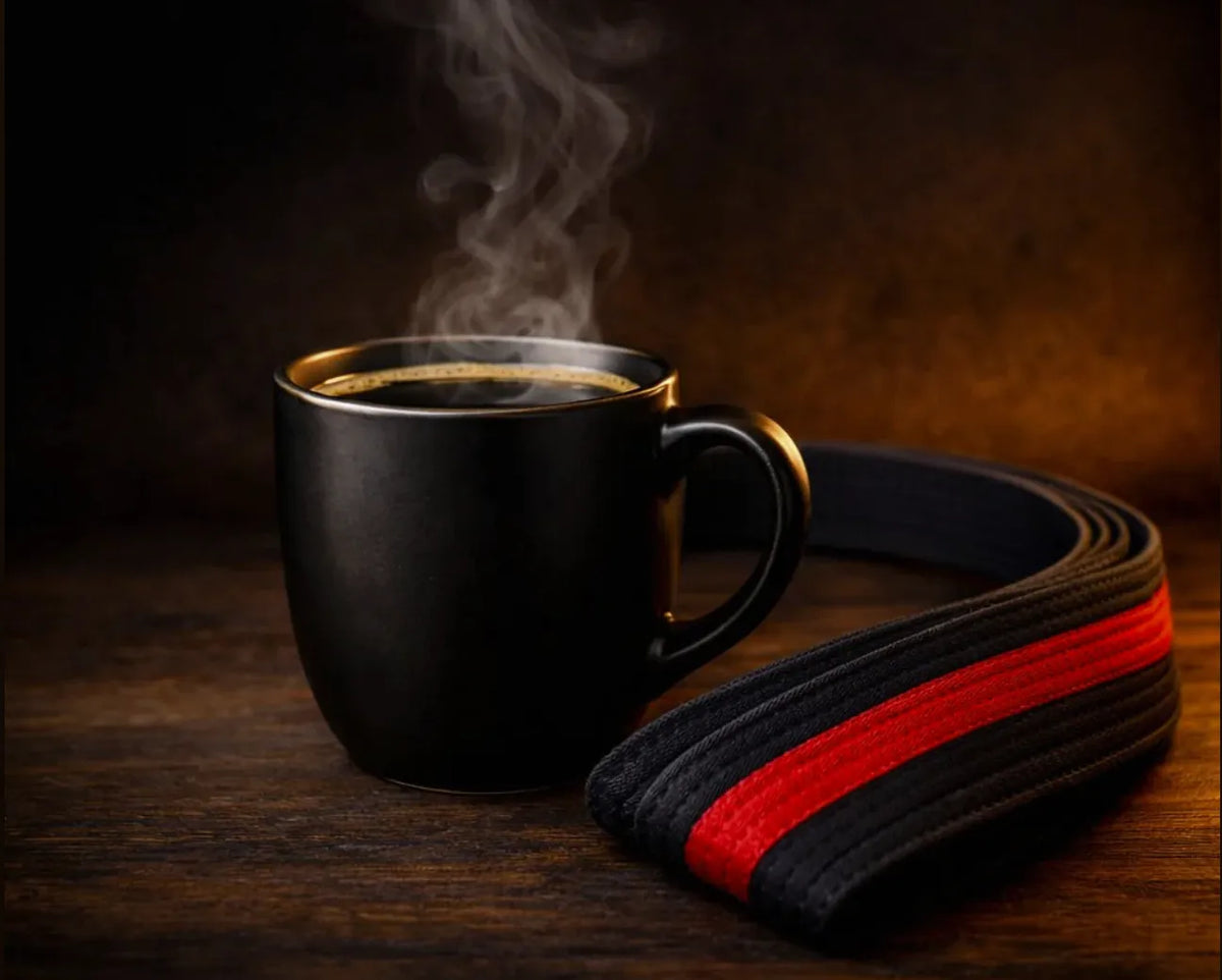 Top Tier coffee with black belt